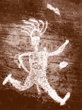 'Il sacerdote che corre' (incisione preistorica)